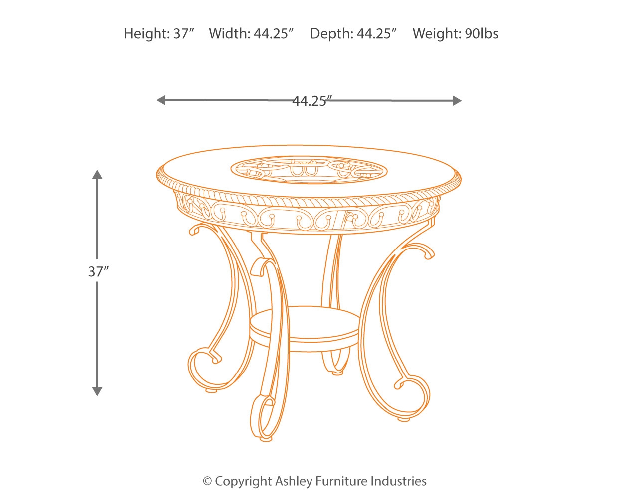 Ashley Furniture Glambrey Counter Height Dining Table Rent to Own